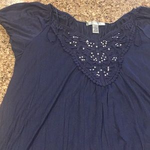 By design dark blue blouse size large